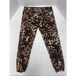 Calvin Klein Performance Women's Leopard Print Athletic Pants 7/8 Length LARGE